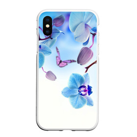 Чехол для iPhone XS Max матовый с принтом Flowers в Новосибирске, Силикон | Область печати: задняя сторона чехла, без боковых панелей | арт | краска | лето | лучи | любовь | новинки | популярные | природа | рисунки | свет | цветы