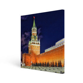 Холст квадратный с принтом Кремль в Новосибирске, 100% ПВХ |  | moscow | russia | гордость | кремль | москва | отечество | родина | россия | столица