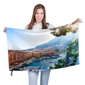 Флаг 3D с принтом Монако в Новосибирске, 100% полиэстер | плотность ткани — 95 г/м2, размер — 67 х 109 см. Принт наносится с одной стороны | europe | monaco | гламур | европа | загар | княжество | миллионеры | монако | отдых | отпуск | пляж | роскошь | солнце | средиземное море | туризм