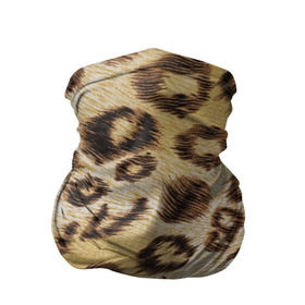 Бандана-труба 3D с принтом Леопардовая ткань в Новосибирске, 100% полиэстер, ткань с особыми свойствами — Activecool | плотность 150‒180 г/м2; хорошо тянется, но сохраняет форму | Тематика изображения на принте: гепард | гламур | леопард | мода | пятна | роскошь | ткань | точки | шерсть