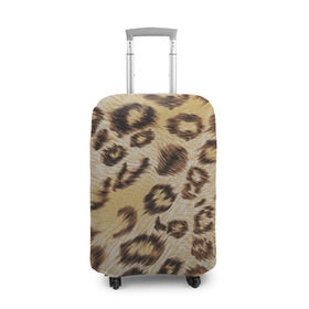 Чехол для чемодана 3D с принтом Леопардовая ткань в Новосибирске, 86% полиэфир, 14% спандекс | двустороннее нанесение принта, прорези для ручек и колес | гепард | гламур | леопард | мода | пятна | роскошь | ткань | точки | шерсть