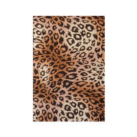 Обложка для паспорта матовая кожа с принтом Леопардовая шкура в Новосибирске, натуральная матовая кожа | размер 19,3 х 13,7 см; прозрачные пластиковые крепления | гепард | гламур | леопард | мода | роскошь | шерсть