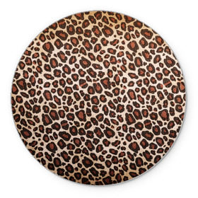 Коврик круглый с принтом Шкура гепарда в Новосибирске, резина и полиэстер | круглая форма, изображение наносится на всю лицевую часть | гепард | гламур | леопард | мода | пятна | роскошь | ткань | точки | шерсть