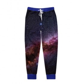 Мужские брюки 3D с принтом Млечный путь в Новосибирске, 100% полиэстер | манжеты по низу, эластичный пояс регулируется шнурком, по бокам два кармана без застежек, внутренняя часть кармана из мелкой сетки | вселенная | галактика | звёзды | космическое пространство | космос | созвездие