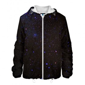 Мужская куртка 3D с принтом Космос в Новосибирске, ткань верха — 100% полиэстер, подклад — флис | прямой крой, подол и капюшон оформлены резинкой с фиксаторами, два кармана без застежек по бокам, один большой потайной карман на груди. Карман на груди застегивается на липучку | Тематика изображения на принте: вселенная | галактика | звезды | космос | млечный путь | ночь | планеты