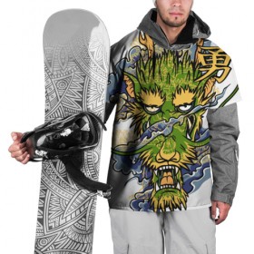 Накидка на куртку 3D с принтом Таинственный дракон в Новосибирске, 100% полиэстер |  | 