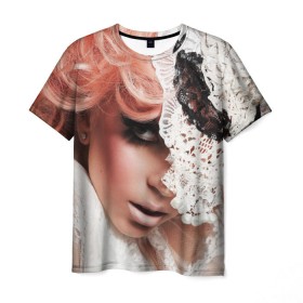 Мужская футболка 3D с принтом Lady Gaga в Новосибирске, 100% полиэфир | прямой крой, круглый вырез горловины, длина до линии бедер | Тематика изображения на принте: lady gaga | звезда | знаменитость | леди гага | музыка | певица