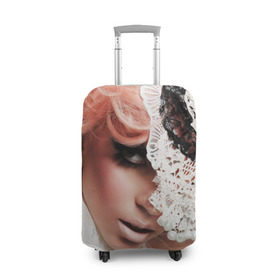 Чехол для чемодана 3D с принтом Lady Gaga в Новосибирске, 86% полиэфир, 14% спандекс | двустороннее нанесение принта, прорези для ручек и колес | lady gaga | звезда | знаменитость | леди гага | музыка | певица