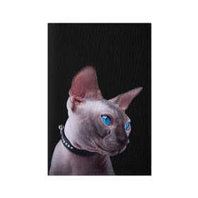 Обложка для паспорта матовая кожа с принтом Сфинкс 6 в Новосибирске, натуральная матовая кожа | размер 19,3 х 13,7 см; прозрачные пластиковые крепления | кот | котенок | котик | котэ | кошка | сфинкс