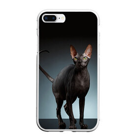 Чехол для iPhone 7Plus/8 Plus матовый с принтом Сфинкс 7 в Новосибирске, Силикон | Область печати: задняя сторона чехла, без боковых панелей | Тематика изображения на принте: кот | котенок | котик | котэ | кошка | сфинкс