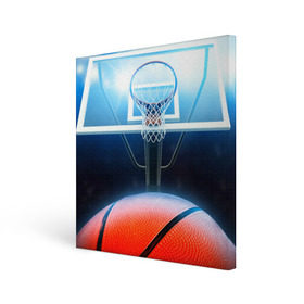 Холст квадратный с принтом Баскетбол в Новосибирске, 100% ПВХ |  | basketball | кольцо | корзина