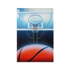 Обложка для паспорта матовая кожа с принтом Баскетбол в Новосибирске, натуральная матовая кожа | размер 19,3 х 13,7 см; прозрачные пластиковые крепления | basketball | кольцо | корзина