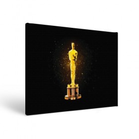 Холст прямоугольный с принтом Оскар в Новосибирске, 100% ПВХ |  | американская киноакадемия | золото | кинематограф | кино | кинофестиваль | награда | премия оскар