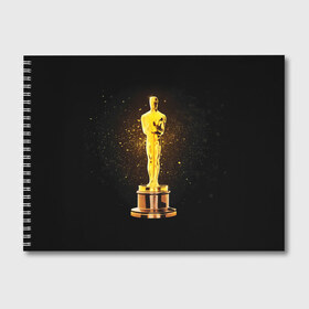 Альбом для рисования с принтом Оскар в Новосибирске, 100% бумага
 | матовая бумага, плотность 200 мг. | американская киноакадемия | золото | кинематограф | кино | кинофестиваль | награда | премия оскар
