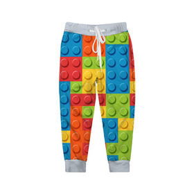 Детские брюки 3D с принтом Лего в Новосибирске, 100% полиэстер | манжеты по низу, эластичный пояс регулируется шнурком, по бокам два кармана без застежек, внутренняя часть кармана из мелкой сетки | lego | дети