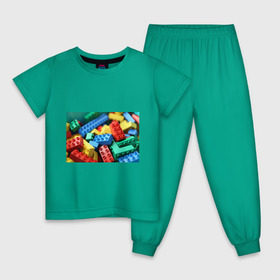 Детская пижама хлопок с принтом Лего в Новосибирске, 100% хлопок |  брюки и футболка прямого кроя, без карманов, на брюках мягкая резинка на поясе и по низу штанин
 | Тематика изображения на принте: lego | дети