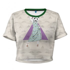 Женская футболка 3D укороченная с принтом Хипстер 14 в Новосибирске, 100% полиэстер | круглая горловина, длина футболки до линии талии, рукава с отворотами | 