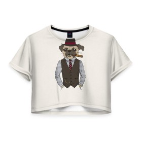 Женская футболка 3D укороченная с принтом Хипстер 36 в Новосибирске, 100% полиэстер | круглая горловина, длина футболки до линии талии, рукава с отворотами | hipster