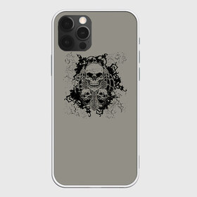 Чехол для iPhone 12 Pro Max с принтом Череп 7 в Новосибирске, Силикон |  | skull | skulls | кости | скелет | череп