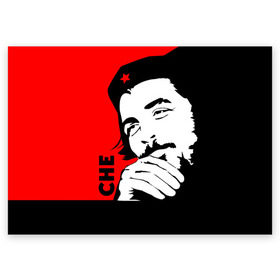 Поздравительная открытка с принтом Че Гевара в Новосибирске, 100% бумага | плотность бумаги 280 г/м2, матовая, на обратной стороне линовка и место для марки
 | Тематика изображения на принте: che | che guevara | comandante | revolution | viva | революция | че | чегевара