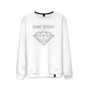 Мужской свитшот хлопок с принтом Shine bright like a diamond в Новосибирске, 100% хлопок |  | bright | diamond | like | rihanna | shine | song | алмаз | бриллиант | песня | рианна | текст | хит | цитата
