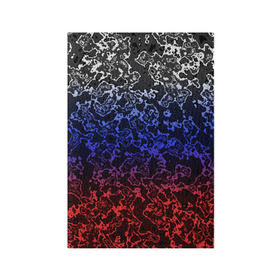 Обложка для паспорта матовая кожа с принтом Кислотность Российский флаг в Новосибирске, натуральная матовая кожа | размер 19,3 х 13,7 см; прозрачные пластиковые крепления | Тематика изображения на принте: абстракция | линии | стиль | флаг | фон | фото | цвет