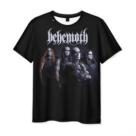 Мужская футболка 3D с принтом Behemoth в Новосибирске, 100% полиэфир | прямой крой, круглый вырез горловины, длина до линии бедер | behemoth | dark | deathmetal | metal | бегемот | блэк метал