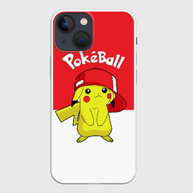 Чехол для iPhone 13 mini с принтом Pokeball в Новосибирске,  |  | pikachu | pokeboll | pokemon | пикачу | покеболл | покемон