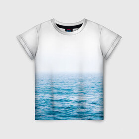 Детская футболка 3D с принтом sea в Новосибирске, 100% гипоаллергенный полиэфир | прямой крой, круглый вырез горловины, длина до линии бедер, чуть спущенное плечо, ткань немного тянется | Тематика изображения на принте: orca | sea | whale | вода | киты | косатки | лето | любовь | море | океан | отдых | пальмы | пляж | солнце