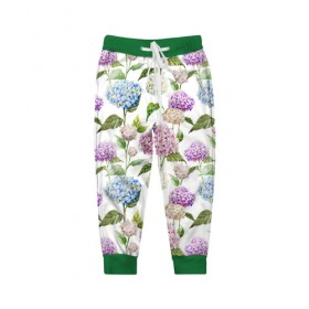 Детские брюки 3D с принтом Цветы и бабочки 4 в Новосибирске, 100% полиэстер | манжеты по низу, эластичный пояс регулируется шнурком, по бокам два кармана без застежек, внутренняя часть кармана из мелкой сетки | акварель | нежный | паттерн | цветочек | цветочный
