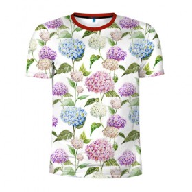 Мужская футболка 3D спортивная с принтом Цветы и бабочки 4 в Новосибирске, 100% полиэстер с улучшенными характеристиками | приталенный силуэт, круглая горловина, широкие плечи, сужается к линии бедра | акварель | нежный | паттерн | цветочек | цветочный