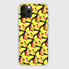 Чехол для iPhone 12 Pro с принтом Pikachu в Новосибирске, силикон | область печати: задняя сторона чехла, без боковых панелей | Тематика изображения на принте: pikachu | pokeboll | pokemon | пикачу | покеболл | покемон