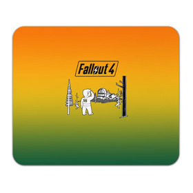 Коврик прямоугольный с принтом Волт-бой 111 Fallout 4 в Новосибирске, натуральный каучук | размер 230 х 185 мм; запечатка лицевой стороны | Тематика изображения на принте: fallout 4 | vault boy | волт бой | фаллаут