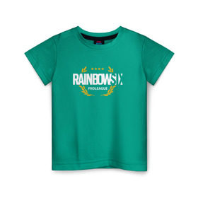 Детская футболка хлопок с принтом Rainbow six | Siege : Pro league (white) в Новосибирске, 100% хлопок | круглый вырез горловины, полуприлегающий силуэт, длина до линии бедер | boom | fire | rainbowsix | siege | tom clansys