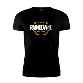 Мужская футболка премиум с принтом Rainbow six | Siege : Pro league (white) в Новосибирске, 92% хлопок, 8% лайкра | приталенный силуэт, круглый вырез ворота, длина до линии бедра, короткий рукав | boom | fire | rainbowsix | siege | tom clansys