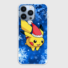 Чехол для iPhone 13 Pro с принтом Новогодний Пикачу в Новосибирске,  |  | pikachu | pokeboll | pokemon | зима | новый год | пикачу | покеболл | покемон | снежинки