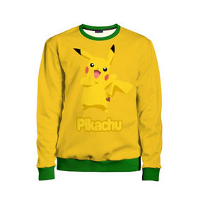 Детский свитшот 3D с принтом Pikachu в Новосибирске, 100% полиэстер | свободная посадка, прямой крой, мягкая тканевая резинка на рукавах и понизу свитшота | pikachu | pokeboll | pokemon | пикачу | покеболл | покемон