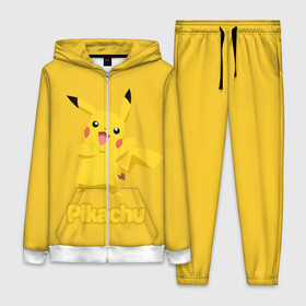 Женский костюм 3D с принтом Жёлтый Пика в Новосибирске,  |  | pikachu | pokeboll | pokemon | пикачу | покеболл | покемон