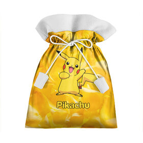 Подарочный 3D мешок с принтом Pikachu в Новосибирске, 100% полиэстер | Размер: 29*39 см | pikachu | pokeboll | pokemon | пикачу | покеболл | покемон