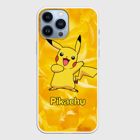 Чехол для iPhone 13 Pro Max с принтом Пикачу на золотом фоне в Новосибирске,  |  | pikachu | pokeboll | pokemon | пикачу | покеболл | покемон
