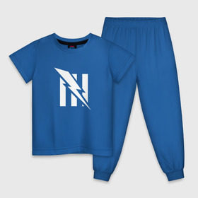 Детская пижама хлопок с принтом Unreal Tournament blue team в Новосибирске, 100% хлопок |  брюки и футболка прямого кроя, без карманов, на брюках мягкая резинка на поясе и по низу штанин
 | blue | team | unreal tournament
