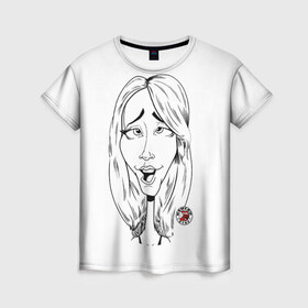 Женская футболка 3D с принтом Камеди стор 7 в Новосибирске, 100% полиэфир ( синтетическое хлопкоподобное полотно) | прямой крой, круглый вырез горловины, длина до линии бедер | youtube | дженна | дженна марблс | евстиф | камеди | камедистор | ютуб | ютьюб