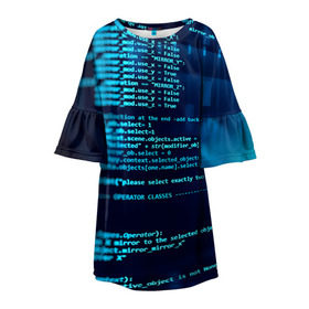 Детское платье 3D с принтом Программирование 6 в Новосибирске, 100% полиэстер | прямой силуэт, чуть расширенный к низу. Круглая горловина, на рукавах — воланы | Тематика изображения на принте: день программиста | код | подарок | праздник | программист