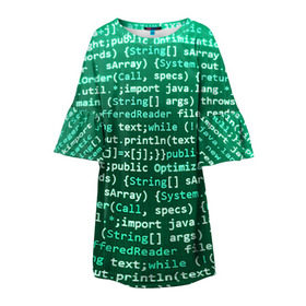 Детское платье 3D с принтом Программирование 8 в Новосибирске, 100% полиэстер | прямой силуэт, чуть расширенный к низу. Круглая горловина, на рукавах — воланы | Тематика изображения на принте: день программиста | код | подарок | праздник | программист