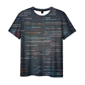Мужская футболка 3D с принтом Программирование 9 в Новосибирске, 100% полиэфир | прямой крой, круглый вырез горловины, длина до линии бедер | день программиста | код | подарок | праздник | программист