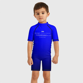 Детский купальный костюм 3D с принтом BSOD в Новосибирске, Полиэстер 85%, Спандекс 15% | застежка на молнии на спине | bsod | день программиста | код | подарок | праздник | программист