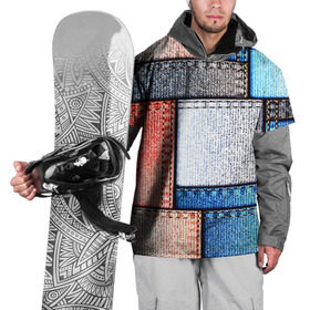 Накидка на куртку 3D с принтом Джинсовый стиль в Новосибирске, 100% полиэстер |  | заплатки | разноцветный | текстура | ткань