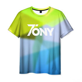 Мужская футболка 3D с принтом TonyCreative 9 в Новосибирске, 100% полиэфир | прямой крой, круглый вырез горловины, длина до линии бедер | minecraft | teamcrtv | tony | tony creative | tonycreative | yotube | блоггер | блогер | майнкрафт | тони | тони креатив | ютуб | ютьюб