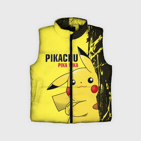 Детский жилет утепленный 3D с принтом Pikachu Pika Pika в Новосибирске,  |  | go | pikachu | pokemon | го | пика | пикачу | покемон