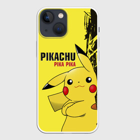 Чехол для iPhone 13 mini с принтом Pikachu Pika Pika в Новосибирске,  |  | go | pikachu | pokemon | го | пика | пикачу | покемон